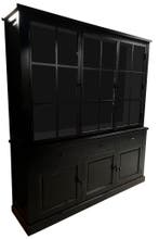 Buffetkast Soest zwart - zwart met stalen deuren 200cm, Huis en Inrichting, Kasten | Buffetkasten, Ophalen of Verzenden, Nieuw