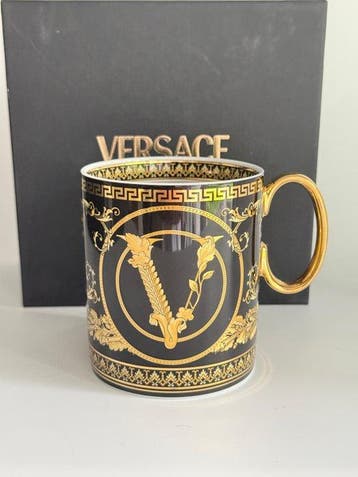 Rosenthal - Versace - Mok - Virtus Gala Black beker met