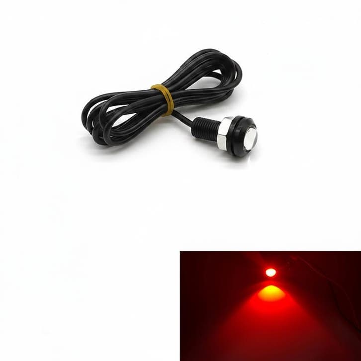 18MM LED - Eagle Eye - ROOD - Waterproof, Auto diversen, Tuning en Styling, Ophalen of Verzenden
