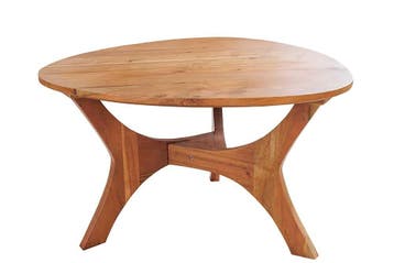 Massief houten salontafel ARCHITECTURE 70 cm natuurlijke, Ophalen of Verzenden, Nieuw
