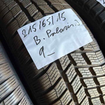 2 x Barum Polaris 3 215-65-15 Winterbanden 9mm, Auto-onderdelen, Banden en Velgen, 15 inch, Band(en), Personenwagen, Gebruikt