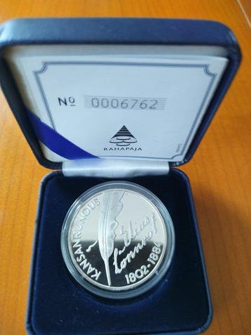 Finland. 10 Euro 2002 Elias Lonnrot Proof (Zonder