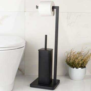WC rolhouder borstel zwart | 20x63cm | Nieuw | Scherpe Prijs, Huis en Inrichting, Badkamer | Badtextiel en Accessoires, Ophalen of Verzenden