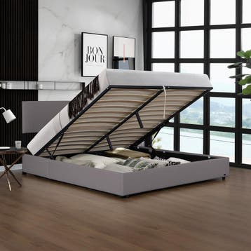 Tweepersoonsbed Juva met lattenbodem en opbergruimte 140x200, Verzenden, Nieuw