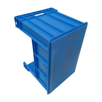 Magazijnbak, 600x400x415 mm, euronorm, blauw pp, gebruikt -, Gebruikt, 40 tot 60 cm, 50 tot 75 cm, Bak of Kist