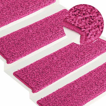 vidaXL Trapmatten 30 st 65x21x4 cm Roze Rechthoekige Rand, Verzenden, Nieuw