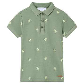 vidaXL Kinderpoloshirt 128 kakikleurig, Verzenden, Nieuw