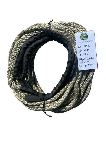 Hawk-Line Silver Grey Touw HMPE 25MTR 18MM 31 Ton 1 Bekle..., Verzenden, Nieuw