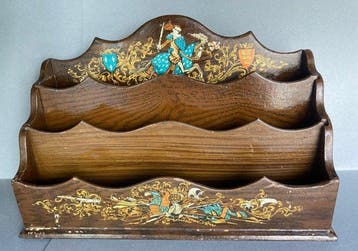 Brievenhouder - Hout - Antieke brievenhouder uit 1880