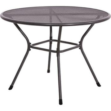 Ronde tuintafel 105 cm gepoedercoat staal - tafel metaal, Ophalen of Verzenden, Nieuw, Overige materialen, Eettafel
