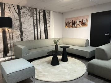 Design on Stock Bloq ploegstof Olive, 250 tot 300 cm, Design on Stock Leolux Artifort Rolf Benz, Hoekbank, Zo goed als nieuw