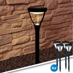 Voordeelset 4x Solar priklamp Birdie zwart, Tuin en Terras, Buitenverlichting, Zonne-energie, Kunststof, Verzenden, Staande lamp