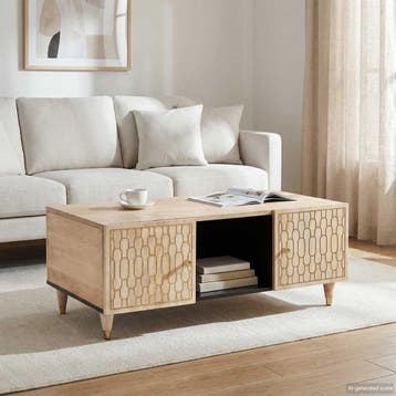 vidaXL Salontafel 100x54x40 cm massief mangohout, Huis en Inrichting, Tafels | Salontafels, Verzenden, Nieuw, Overige houtsoorten
