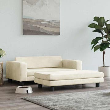 vidaXL Hondenmand met verlengstuk 100x50x30 cm fluweel, Verzenden, Nieuw