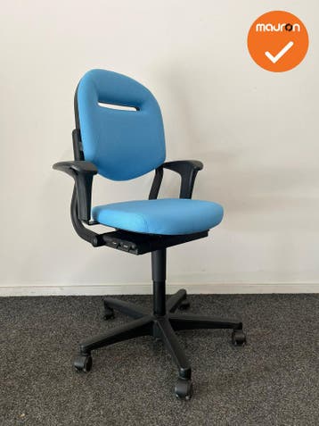 Ahrend 220 bureaustoel - 2D - nieuwe lichtblauwe stoffering, Werkplek, Ophalen of Verzenden, Gebruikt, Stoel