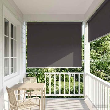 vidaXL Buitenrolgordijn UV-bescherming Antraciet 100 x 230, Verzenden, Nieuw