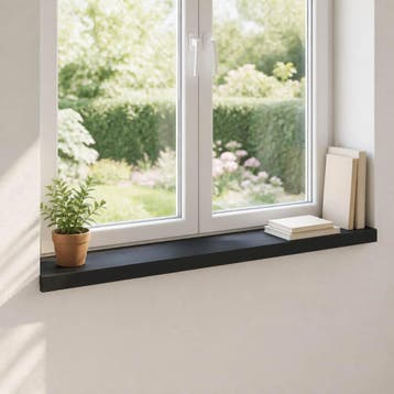 vidaXL Raamkozijnen 2 st Zwart 80x 20 x 2 cm Massief, Verzenden, Nieuw