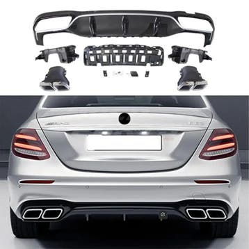 Diffuser With Chrome Exhaust Tips Voor Mercedes E Class, Ophalen of Verzenden, Nieuw