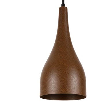 Evila Industrial Pendant Lamp, Brown Metal, Adjustable, Ophalen of Verzenden, Nieuw, Metaal, Scandinavisch