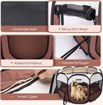 Puppyren - Hondenren- Dierenren - 92x92x58 cm - Bruin - Nobl, Verzenden, Zo goed als nieuw