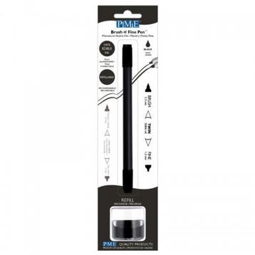 Brush and Fine pen PME navulbaar - zwart, Verzenden, Nieuw