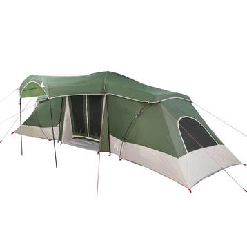 vidaXL Gezinstent met dak Groen en Grijs 721 x 335 x 212 cm, Verzenden, Nieuw, Tot en met 2