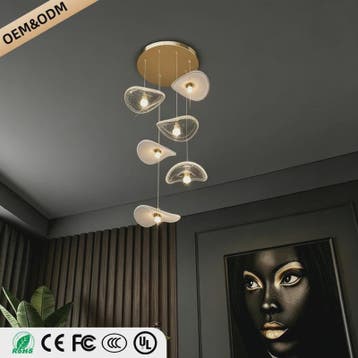 Luxe Glazen Trappenhuis Hanglamp - Moderne Lange Plafondlamp, Verzenden, Nieuw