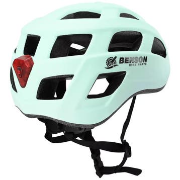 Benson Fietshelm volwassenen met verlichting mint groen M..., Ophalen of Verzenden, Nieuw
