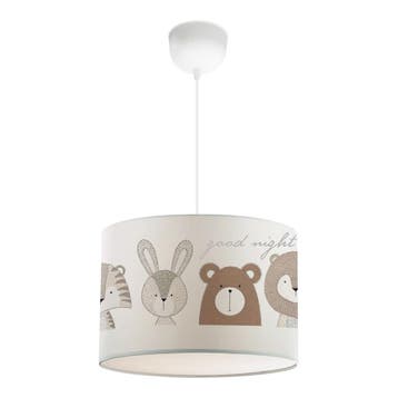 Kinder hanglamp Rugby wit met dierenmotief lux.pro, Verzenden, Nieuw