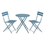 Bistroset Caprile metaal tuintafel met 2 tuinstoelen turquoi, Tuin en Terras, Tuinsets en Loungesets, Verzenden, Nieuw