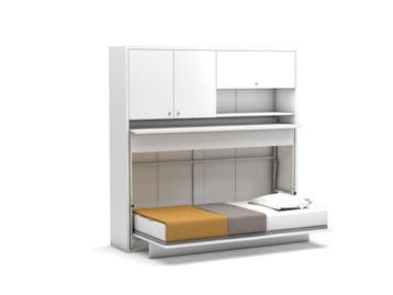 Opklapbed maat 90 x 190, horizontaal, met bureau en, Huis en Inrichting, Verzenden, Nieuw