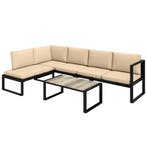 4-delig Tuinmeubelset, Bankstel Met 2 Tweezitters, Stoel Zon, Tuin en Terras, Parasols, Verzenden, Nieuw