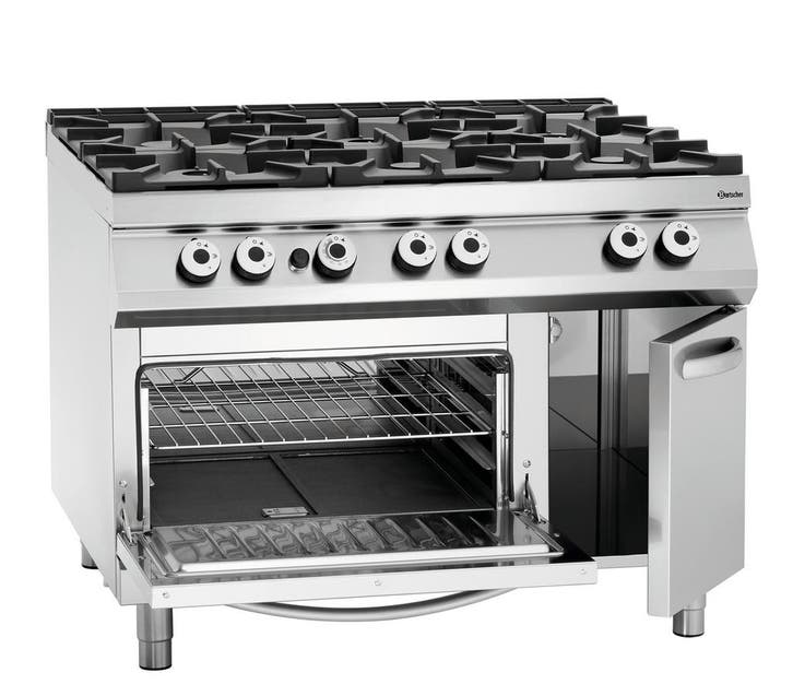 Bartscher Gasfornuis GO NS | 6 Kookpitten | Gasoven 2/1 GN |, Zakelijke goederen, Horeca | Keukenapparatuur, Nieuw in verpakking