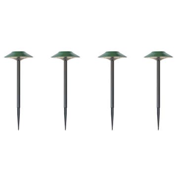 Set van 4 prikspots groen incl. LED IP44 solar - Mushroom, Verzenden, Nieuw, Kunststof