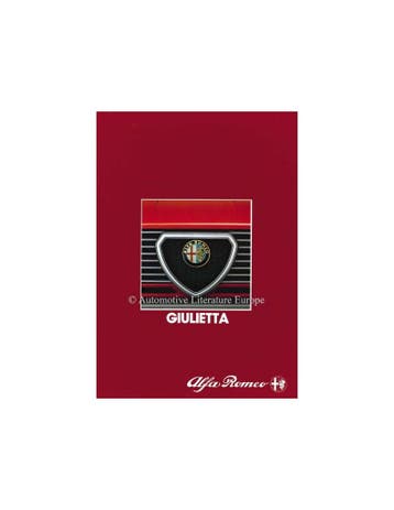 1983 ALFA ROMEO GIULIETTA BROCHURE DUITS, Nieuw, Alfa Romeo, Author