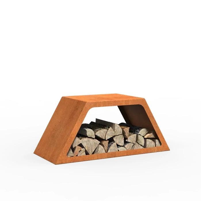 Cortenstaal houtopslag Hexagon 91,5x40x40cm, Tuin en Terras, Haardhout