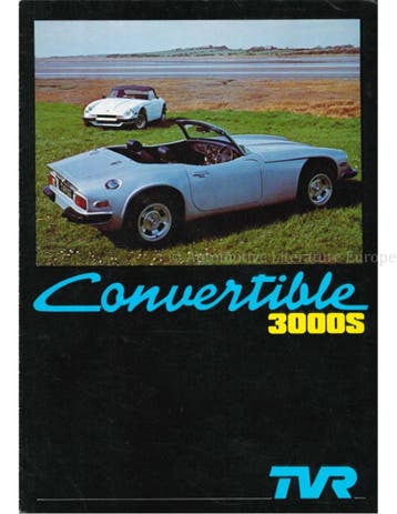 1978 TVR 3000S CONVERTIBLE BROCHURE ENGELS, Nieuw, Author