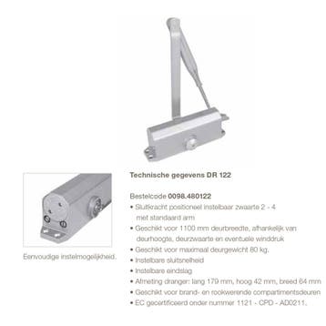 Intersteel Deurdranger met schaararm DR 122, 179x42x64,, Verzenden, Nieuw