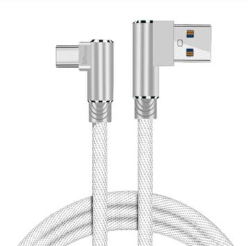 DrPhone D9 Type-C USB-C Dubbele 90° Haakse Nylon Gevlochten, Verzenden, Nieuw