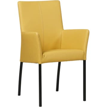 Set van 4 Leren eetkamerstoelen Comfort met armleuning -, Huis en Inrichting, Stoelen, Ophalen of Verzenden, Nieuw, Leer