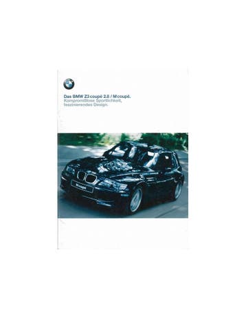 1999 BMW Z3 COUPÉ | M COUPE BROCHURE DUITS, Nieuw, BMW, Author