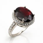 Zonder minimumprijs - Ring Zilver - Garnet (Gecertificeerd), Nieuw