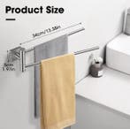 Compacte Dubbele Draaibare Handdoekhouder RVS 304 34 cm Wand, Verzenden, Nieuw