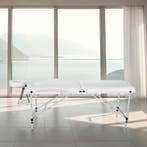 Massagetafel-set 2 zones met vulling, rolkussens en aluminiu, Sport en Fitness, Massageproducten, Verzenden, Nieuw