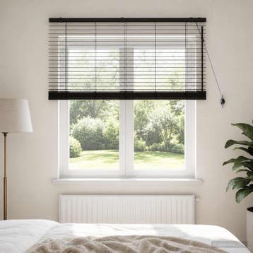 vidaXL Jaloezie Donkerbruin 140 x 130 cm 35 mm Massief, Verzenden, Nieuw, Bruin