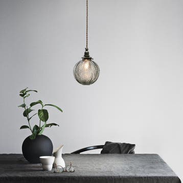 Moderne glazen hanglamp met verstelbaar snoer, Verzenden, Nieuw