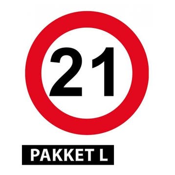 21 jaar feestartikelen pakket groot - 21 jaar versiering, Verzenden, Nieuw