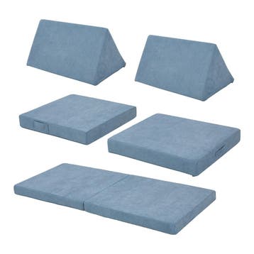 Speelbank Norhulta 5-delig kinderbank 150x66x45,5 cm blauw [, Verzenden, Nieuw