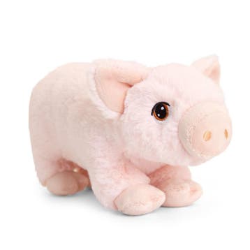 Keel Toys varken knuffel - pluche - roze - 18 cm - biggetje, Verzenden, Nieuw