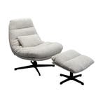 *WOONWINKEL* Kare Design Columbia Draai Fauteuil Met Voetenb, Huis en Inrichting, Fauteuils, Verzenden, Nieuw, Stof